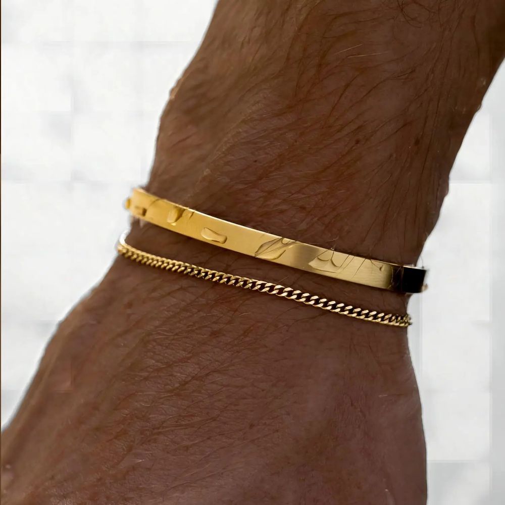 Pulsera Minimalista ajustable acero inoxidable (4mm)