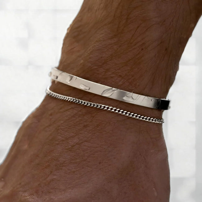 Pulsera Minimalista ajustable acero inoxidable (4mm)